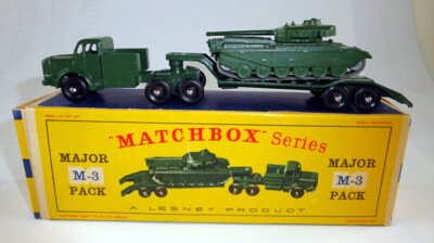 Matchbox Major Pack M3 Tank Transporter & Centurion Tank perfekter Zustand D Box