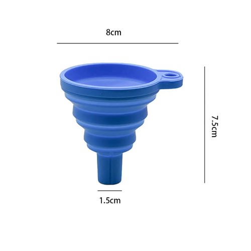 Universal Blue Car Accessories Water Oil Funnel Diesel Petrol Foldable Funnel - Picture 2 of 5