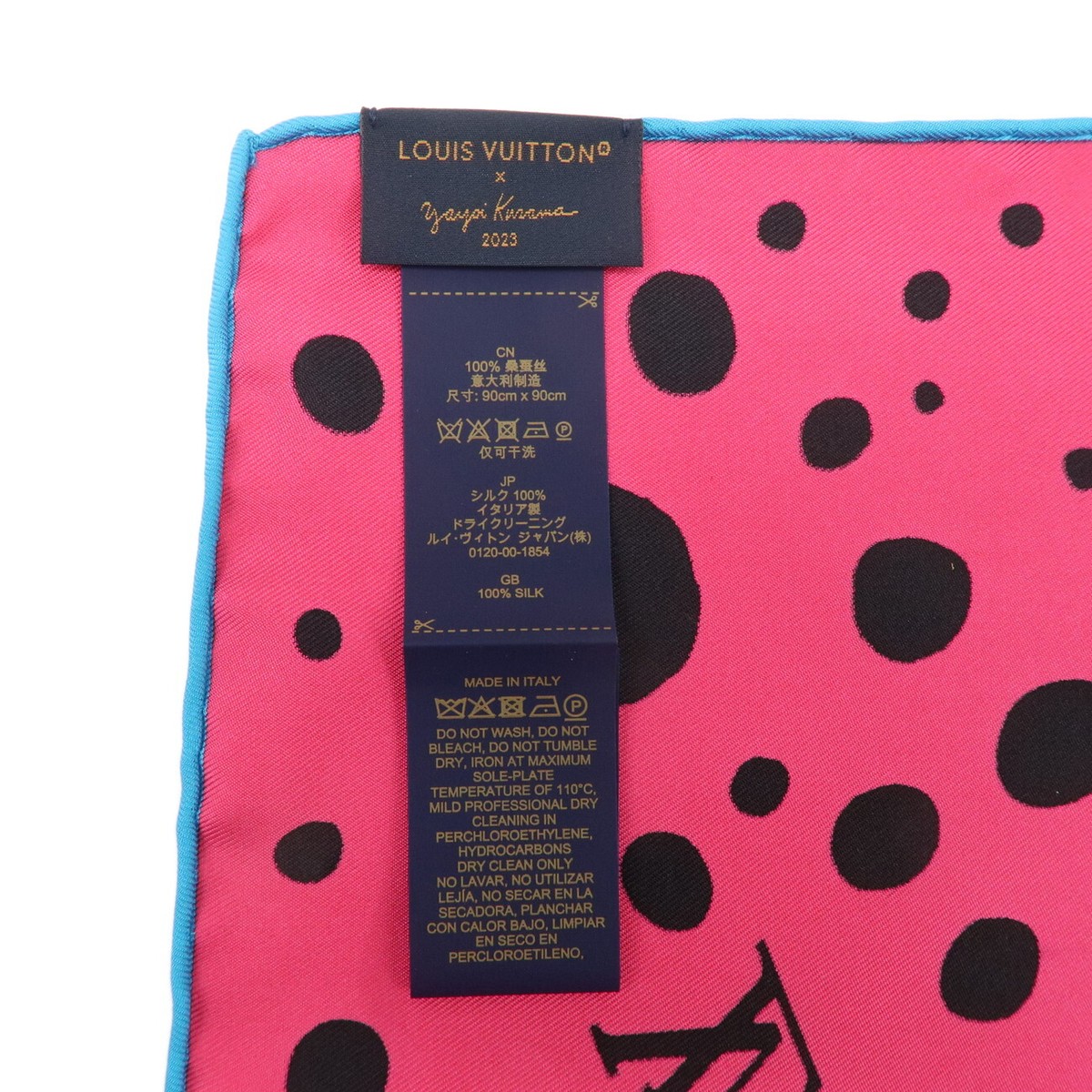 Authentic Louis Vuitton Yayoi Kusama Scarf Pumpkin Fuchsia