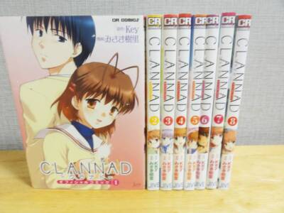 CLANNAD Vol. 1-8 complete set Official comic manga Japanese key