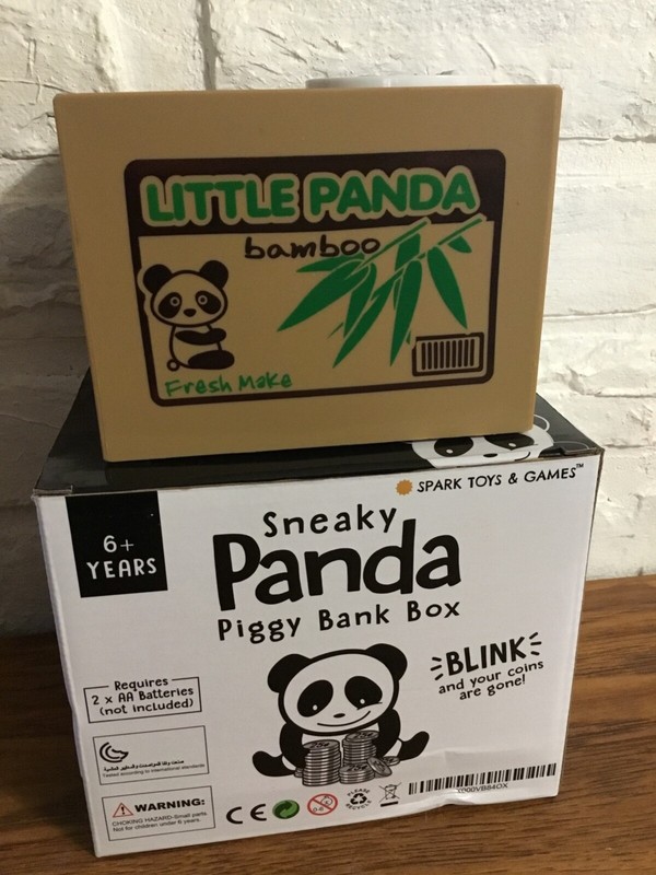 Sneaky Panda Piggy Bank Box by Spark Toys & Games
