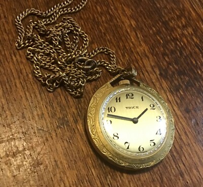 Vintage Trice wind up ladies necklace watch with 24 inch  display picture 2