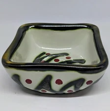 Vintage Louisville Stoneware  Trinket Dish Bowl Abstract 