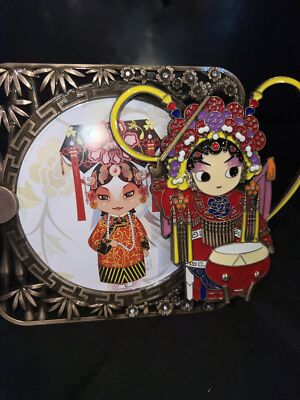 Asian Warrior Princess China Peking Opera Picture Frame. Multi Color