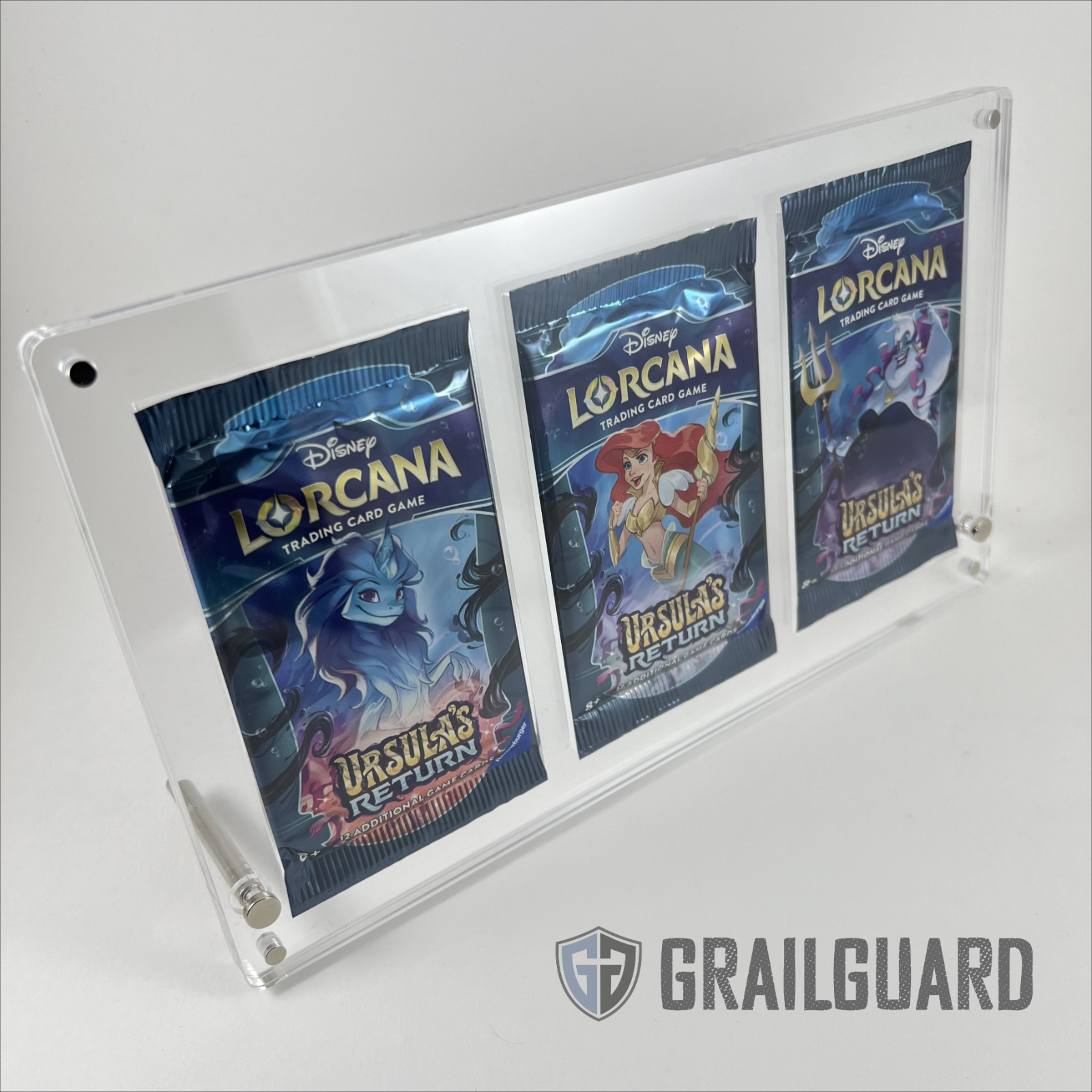 TCG Booster Pack Triple Premium Acrylic Display Frame Case Pokemon Lorcana