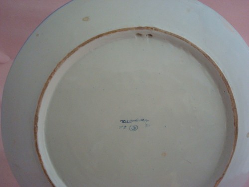 plate antique 27cm of flowers Ruiz's Luna Talavera plate vintage 10.62"Inches - Picture 2 of 2
