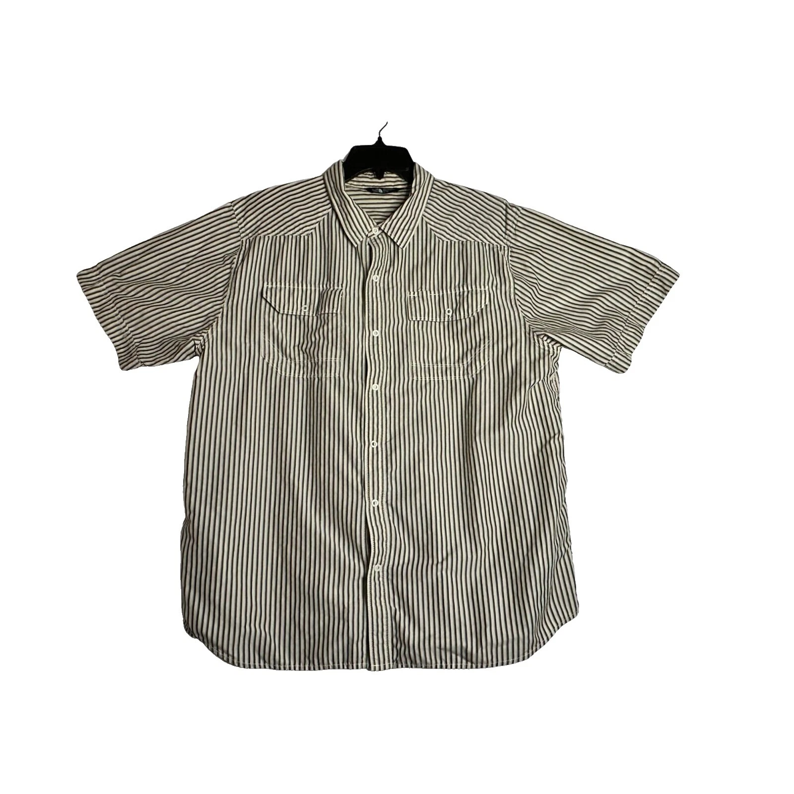 Camisas informales para hombre The North Face de nailon a rayas con botones