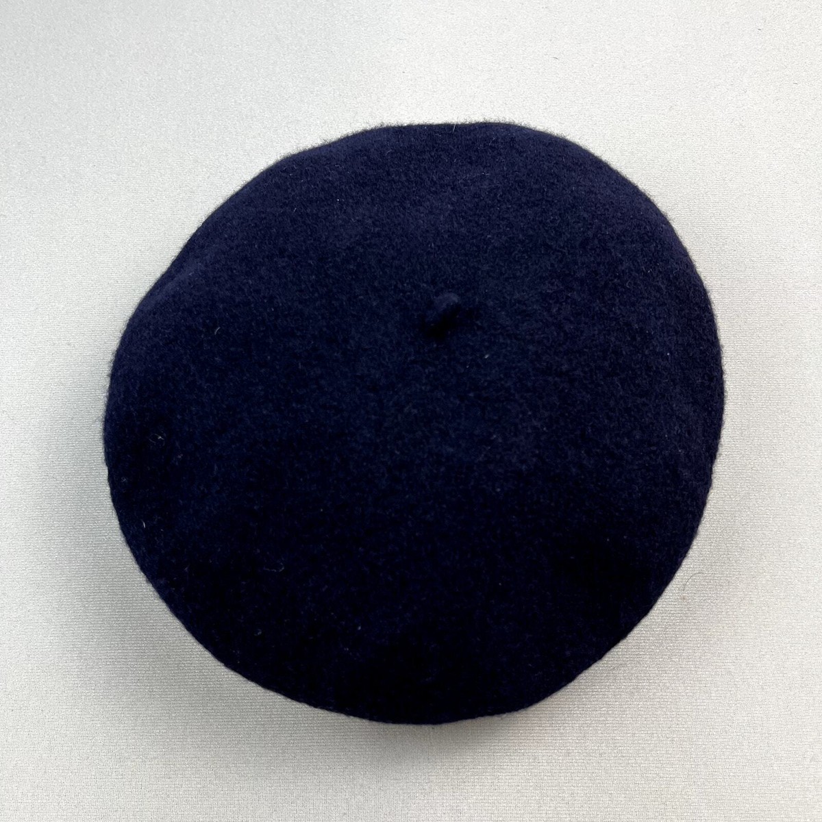 Vintage Beret Hat Cap 7-1/8 Navy Blue Wool Plaid Lined Newsboy - Main Image