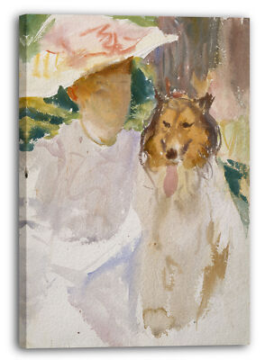 Kunstdruck John Singer Sargent - Frau mit Collie