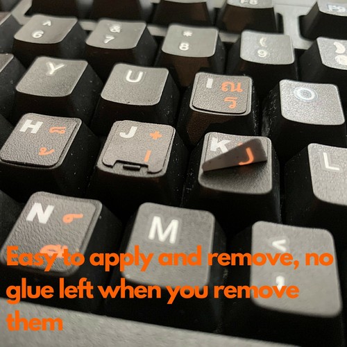 2 PCS Thai keyboard stickers Waterproof Replacement Computer Laptop Keyboard - Picture 2 of 6