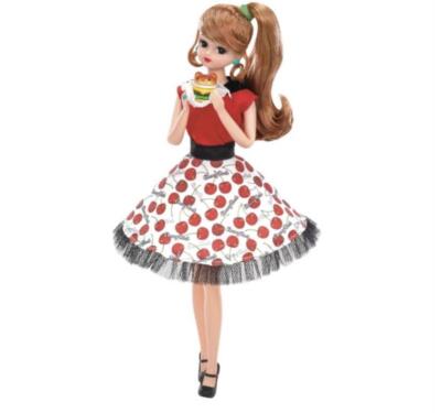 Takara Tomy Licca Chan Puppenset   Rockabilly Cherry Dress Set