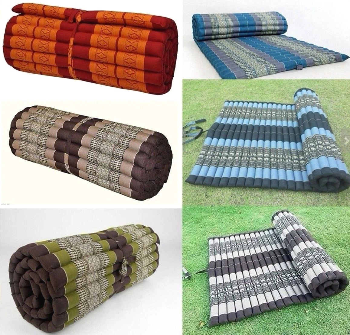 21Thai Roll up Mattress Cushion Camping Day Bed kapok100% 79"x30"x2" Massage Mat