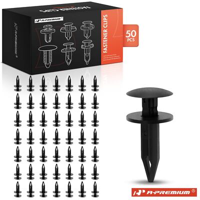 A-Premium 50Pcs 8 mm Nylon Bumper Fascia Retainer Clips for GM Saturn 1996-On