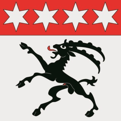 Aufkleber Vaz Obervaz (Schweiz) Flagge Fahne 15 x 15 cm Autoaufkleber
