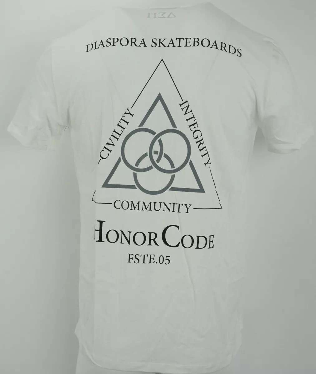 New Beams + Diaspora Skateboards Men's Sizes S / L / XL White Crew T-Shirt  Japan