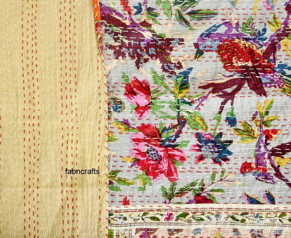 Handmade kantha quilt vintage Patchwork quilt cotton kantha bedding covers new - Image 4 of 4