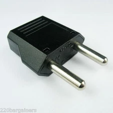MU3 Europe EU 5mm Round Plug Adapter -American US to European/Asia Style C Plug