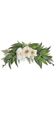 Floral Peony Flower Swag Eucalyptus Swags Artificial White Arch Flower for We...
