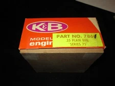Vintage K&B model airplane engine, 0.35, plain brg., "series 75"