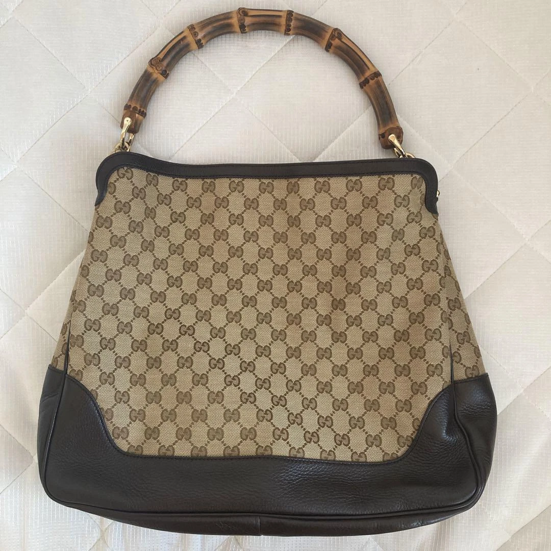 Sac à bandoulière GUCCI GG toile bambou