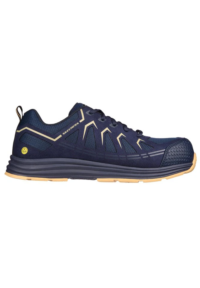 Skechers Chaussures de Travail Sécurité Malad II Homme 200127EC Nvtn Bleu - Photo 3/4