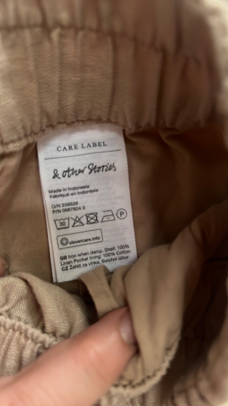 ALTRA & Other Stories Pantalone 100% lino gamba larga beige taglia 0