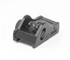 Adjustable Rear Shotgun Sight  Picatinny Rail - Twin White Dot Ghost Ring
