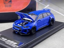 ED DCM 1:64 Blue RS6 2NCS Wagon Widebody Kit Sports Model Diecast Collect Car