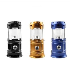 Linterna Solar Camping USB Recargable Luz LED Portátil Exterior Lámpara de Emergencia