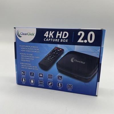 ClearClick 4K HD Video Capture Box 2.0 Capture Audio & Video From HDMI No PC Req
