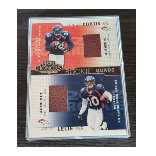 Playoff Honors Rookie Quads 2002 Event-Used NFL Portis Lelie Davis Morris /500