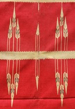 Antique Ottoman Silk Cotton ZOK Textile Panel Curtain Brocade 13ft Long WALL ART