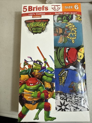 Pack of 4 Super Hero’s Boys Briefs 5-Pack Ea, Ninja Turtle’s, DC, And Spider-Man - Picture 3 of 5