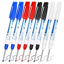 YBEATY 8 PCS Long Nose marker 1 Count (Pack of 8), Black, Red, White, Blue 