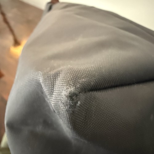 Longchamp Le Pliage Shopping Modèle Déposé foldable Grey /brown Leather Preowned - Picture 11 of 14