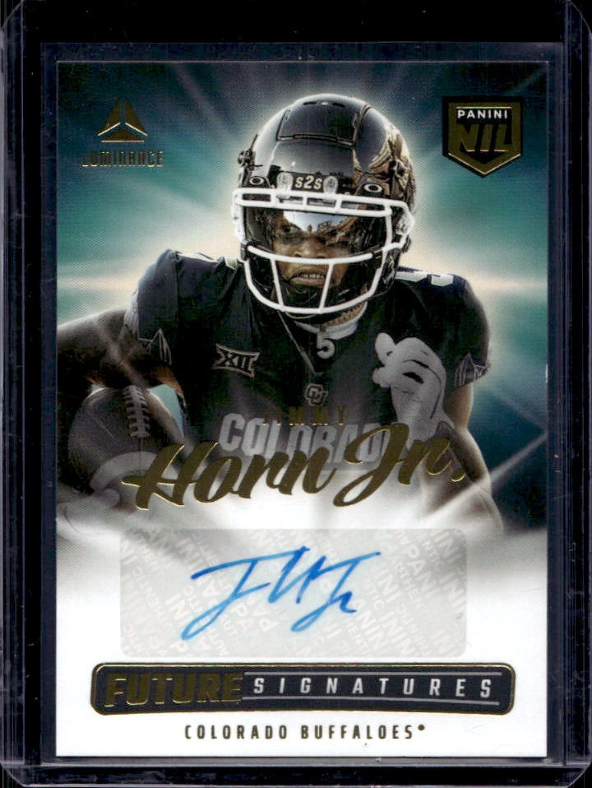 2025 Panini Luminance Jimmy Horn Jr. Future Signatures NIL Auto #NIL-JHN