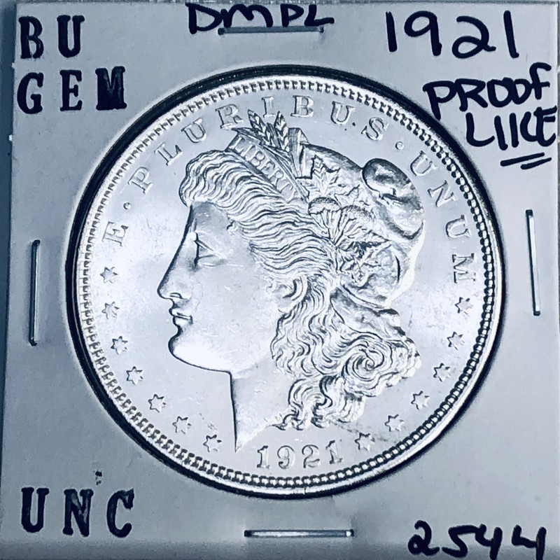 1921 BU GEM MORGAN SILVER DOLLAR UNC MS+++ U.S. MINT RARE COIN 2544
