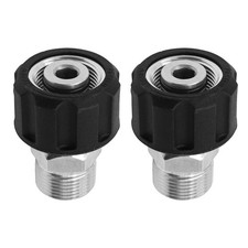 2 PCS Pressure Washer Adapter Metric M22-14mm Male To M22-15mm Female Fitting
