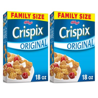 Kellogg s Crispix Breakfast Cereal Original Family Size 18 oz Boxes 2 Pack