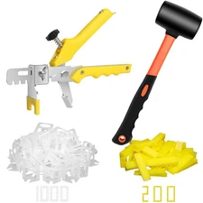 DGSL Tile Leveling System with Rubber Mallet and Tile Plier - 1000-Piece Tile