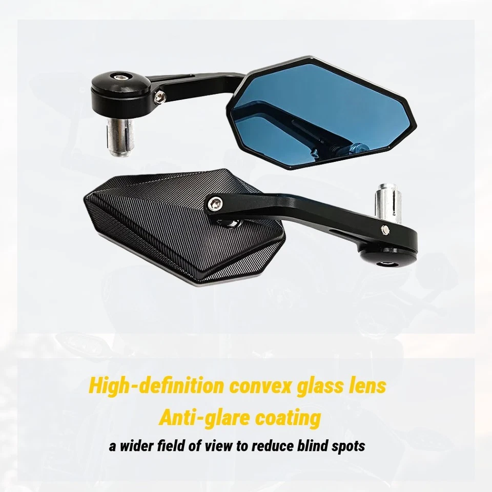 Алюминиевые боковые зеркала на руль 7/8 дюйма 22 мм для Aprilia Tuono 1000R 2003-2011 - Изображение 2 из 4