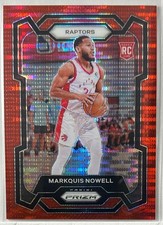 2023-24 Prizm #300 Markquis Nowell Prizms Red Seismic SN125/299 RC Toronto
