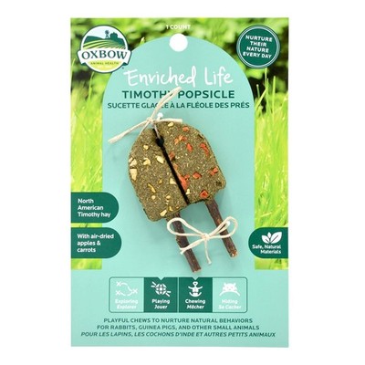Oxbow Timothy Popsicle All Natural Chew Treat for Small Pets Apple Carrot 1 C...