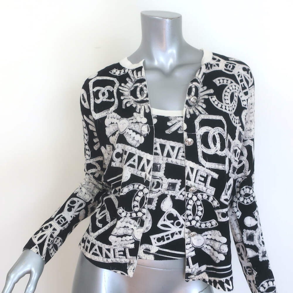 Chanel 2024 Coco Neige Cashmere Sweater Set Black Size 34/36 | eBay