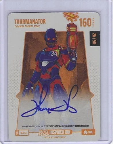 2024 Bo Jackson Battle Arena Thurmanator Thuman Thomas Auto /50 160 Fire
