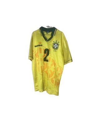 Vintage Umbro Brazil #2 Jorginho CBF Soccer Jersey 1994 World Cup