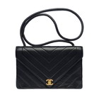 Sac CHANEL Timeless/Classique en Cuir Noir - 102608