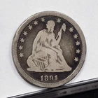 1891 Liberty Seated Quarter - VG (#61167-L)