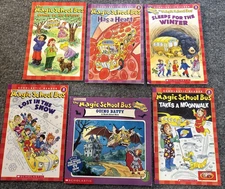 Lot of 6 Magic School Bus Homeschool PB Bats Snow Winter Heart Senses Moonwalk