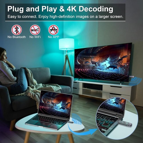 Wireless HDMI Transmitter and Receiver, Wireless HDMI Extender 4K Supported, ... - Picture 3 of 6